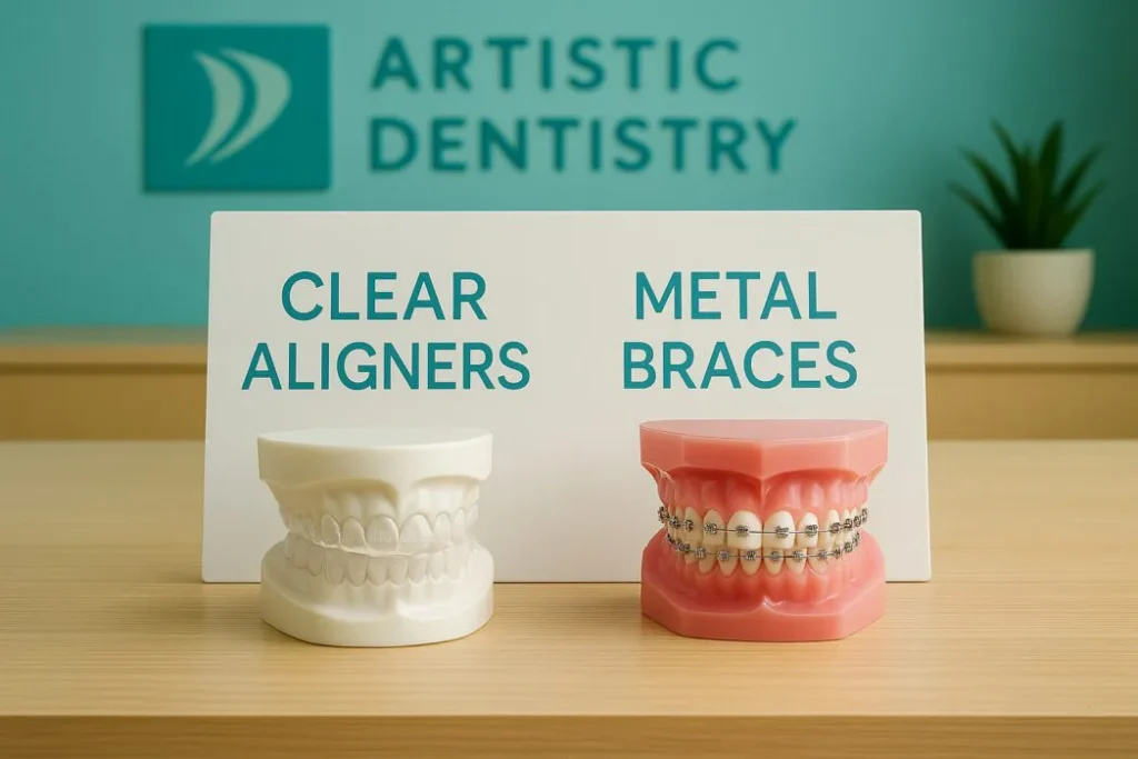 clear aligners versus metal braces